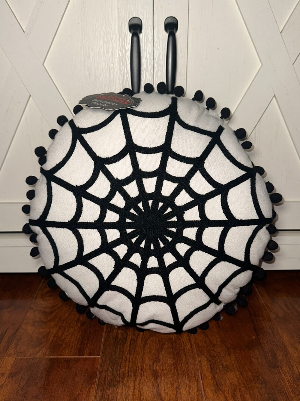 Halloween Spider Web Round Holiday Decorative Pillow